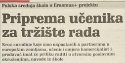 IZ MEDIJA O SUDJELOVANJU NAŠE ŠKOLE U ERASMUS+ PROJEKTU – S.T.E.P. USMJERENOM NA JAČANJE STRUKOVNIH ZANIMANJA I PRAKTIČNIH VJEŠTINA UČENIKA I NASTAVNIKA
